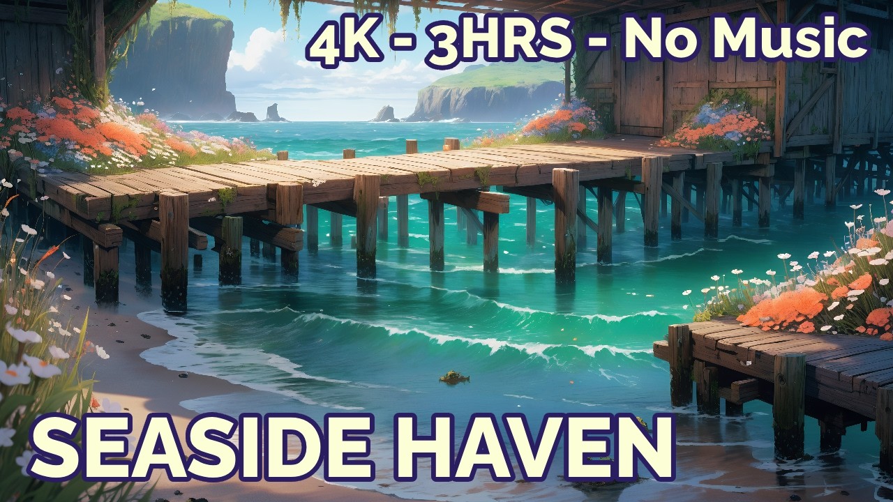 Seaside Haven ∣ A Peaceful Fantasy Journey ∣ No Music ∣ 3HR (BBWS006)