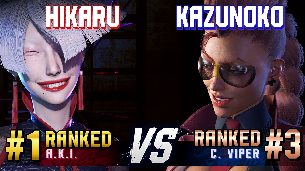 SF6 ▰ HIKARU (#1 Ranked A.K.I.) vs KAZUNOKO (#3 Ranked C.Viper) ▰ High Level Gameplay