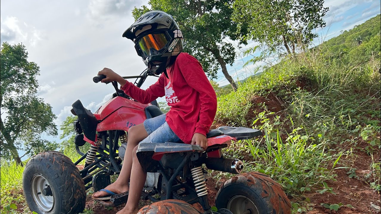 Fui desafiado subir um barranco no quadriciclo! #quadriciclo #trilhasradicais #offroad #automobile 
