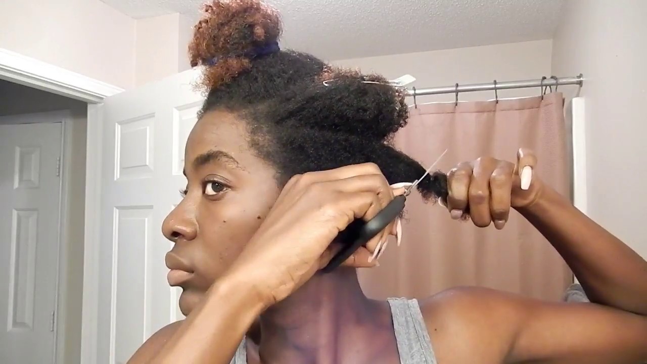 DIY Tapered Cut  on 4C Natural Hair