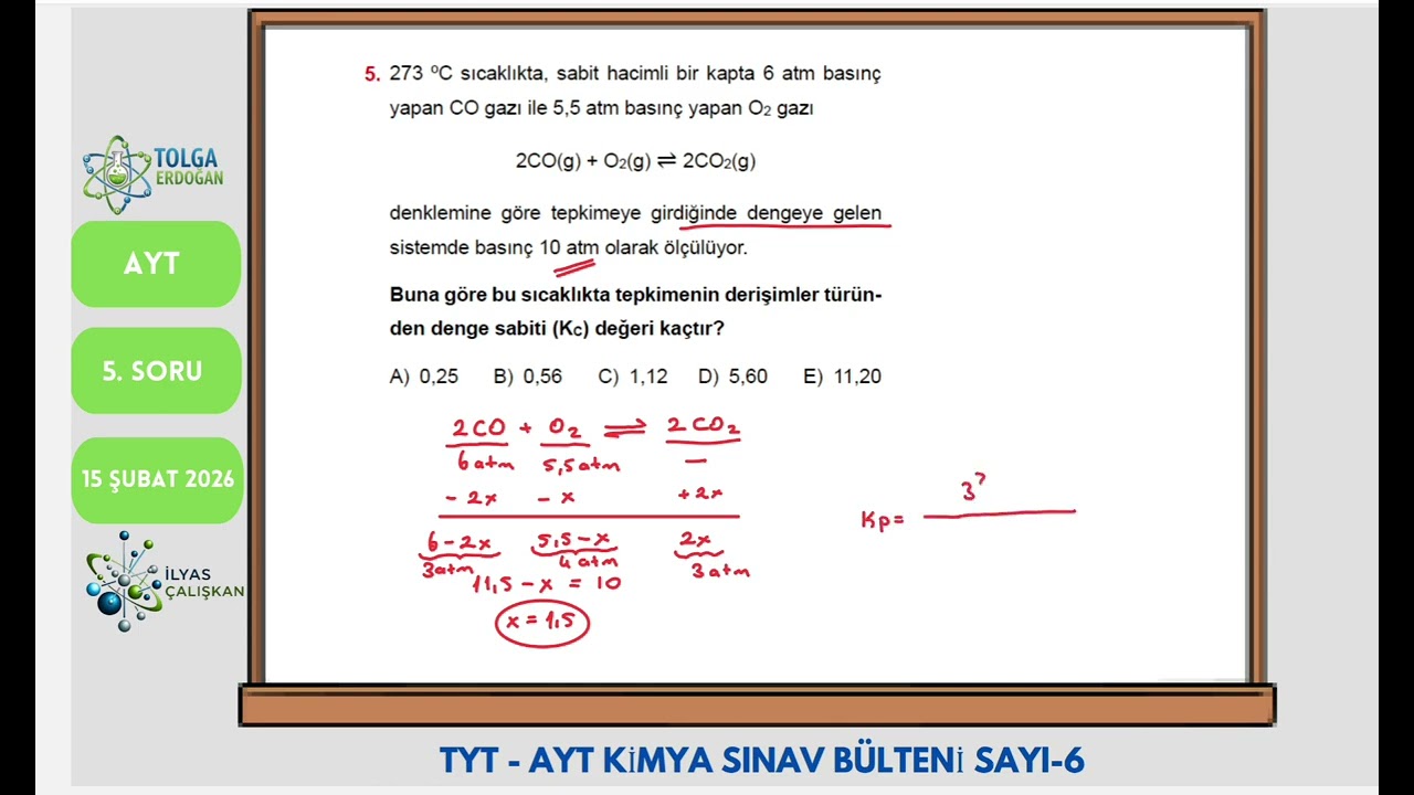AYT 5. SORU TYT-AYT KİMYA SINAV BÜLTENİ-6