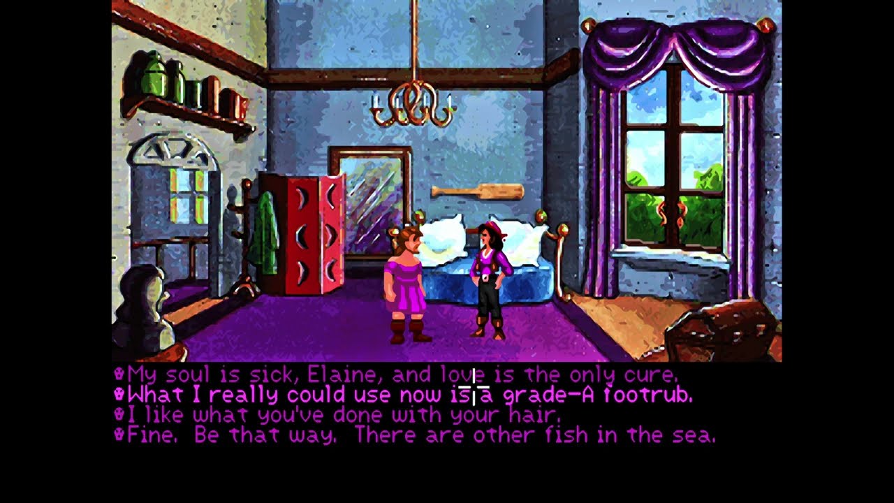 Monkey Island 2: LeChuck’s Revenge Walkthrough #4 - Booty Island, Mirror, Costume, Elaine, Fish