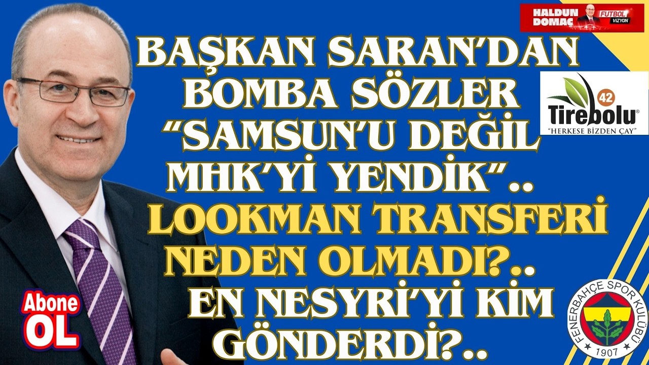 Fenerbahçe Başkanı Sara, rakiplere, TFF ve MHK'ye, iç muhalefete verdi veriştirdi