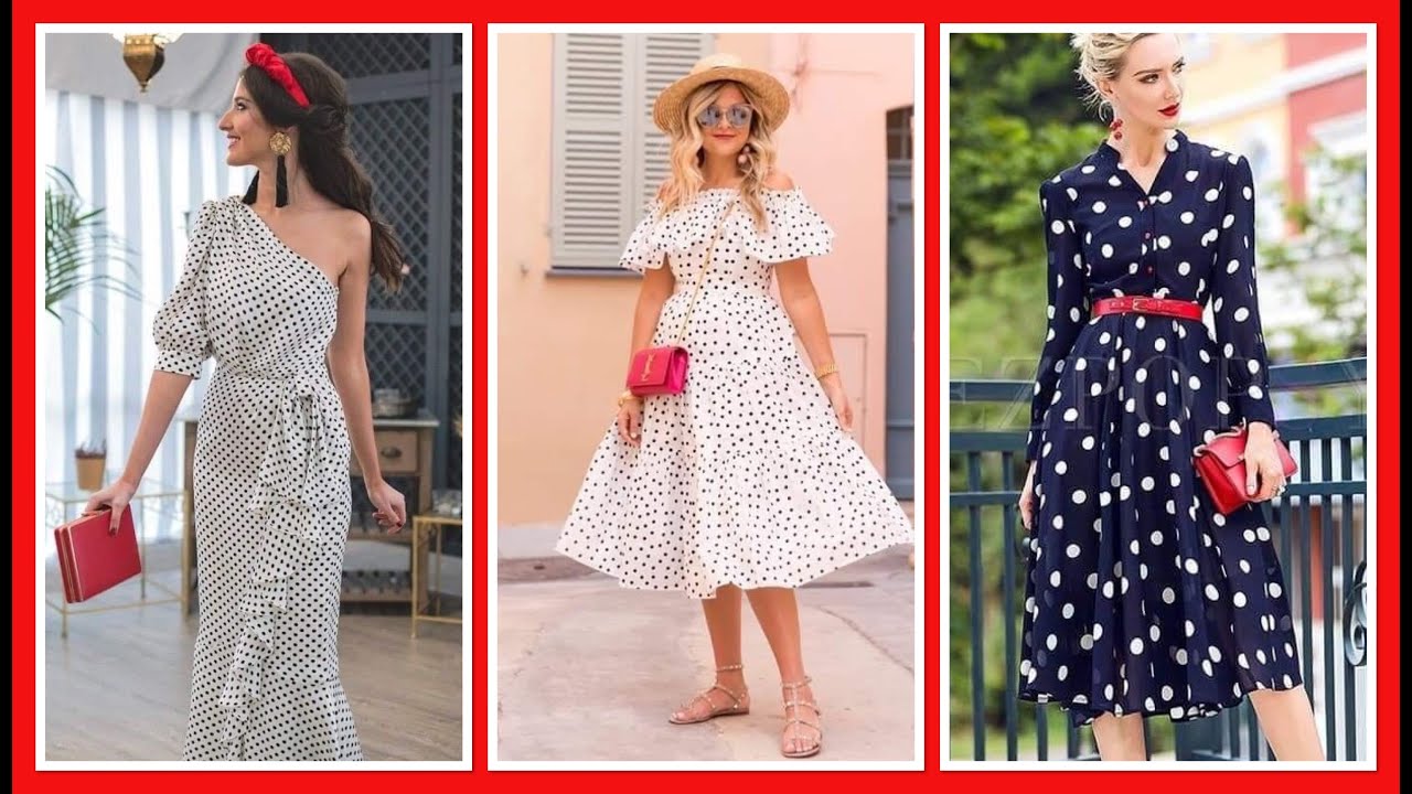 Hermosos Vestidos con estampados de lunares 🔴🟠🟢⚪️🟡⚫️