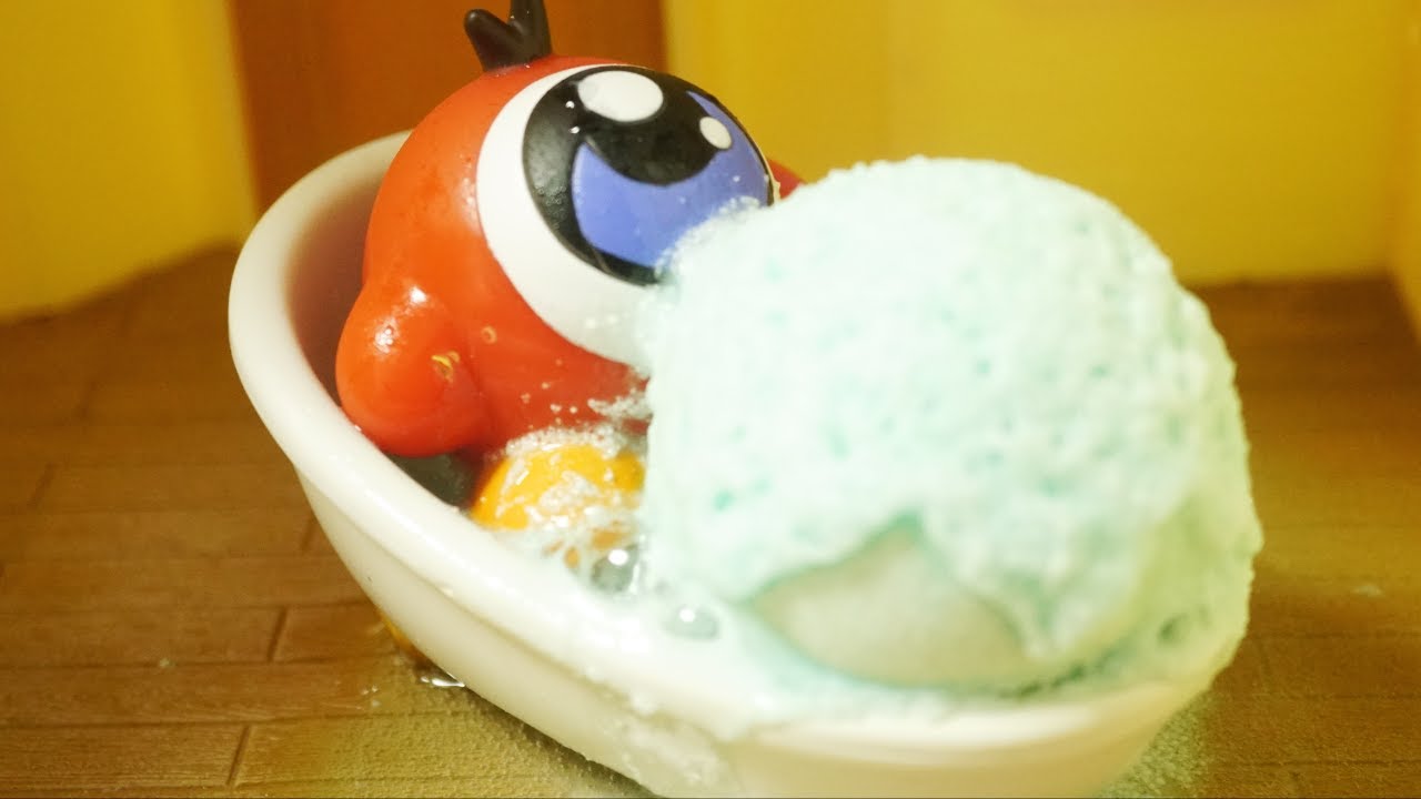 kirby surprise toy ! StopMotion anime「kirby's BATH BALL present for Waddle Doo」ワドルドゥにバスボールをプレゼント」