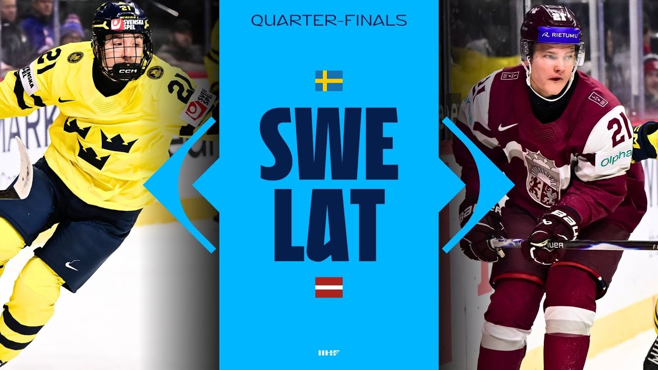 Highlights: Quarter-finals - Sweden vs Latvia | 2026 #WorldJuniors