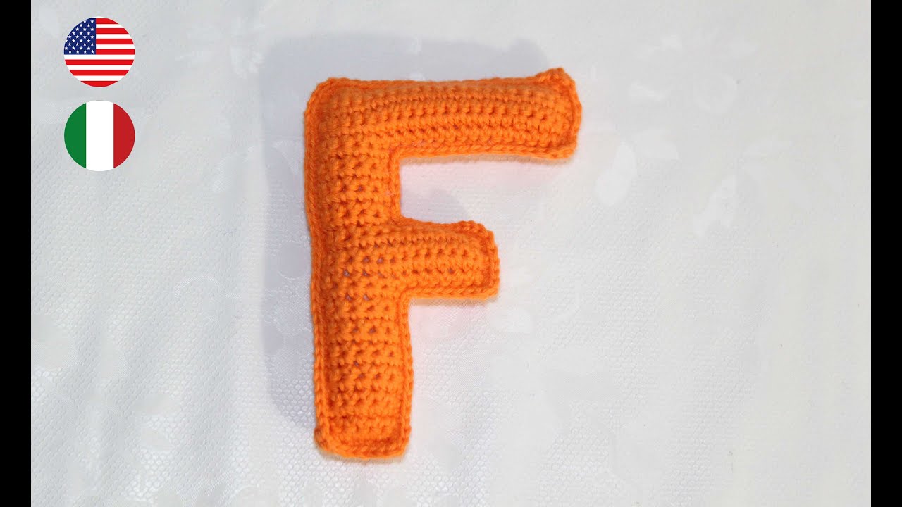 Alfabeto amigurumi lettera F uncinetto