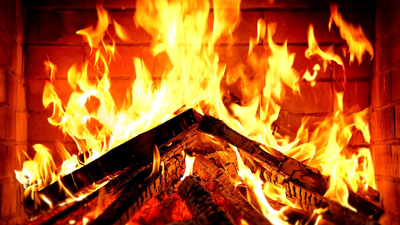 🔥 Fireplace 4K UHD! Fireplace with Crackling Fire Sounds. Fireplace Ambience