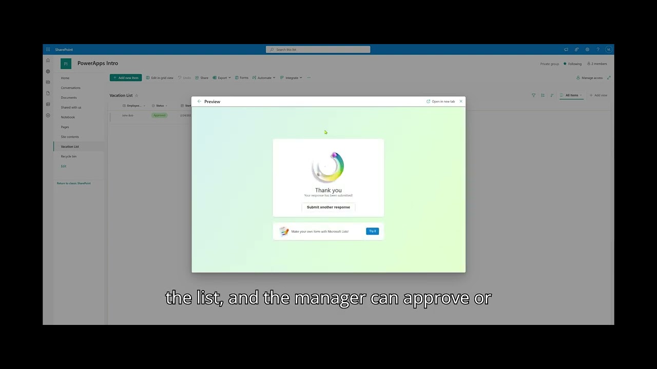 How to create a Vacation Tracker In SharePoint List