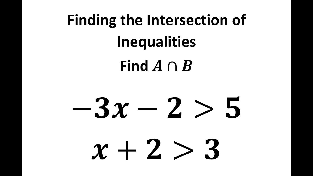 Как найти пересечение неравенств