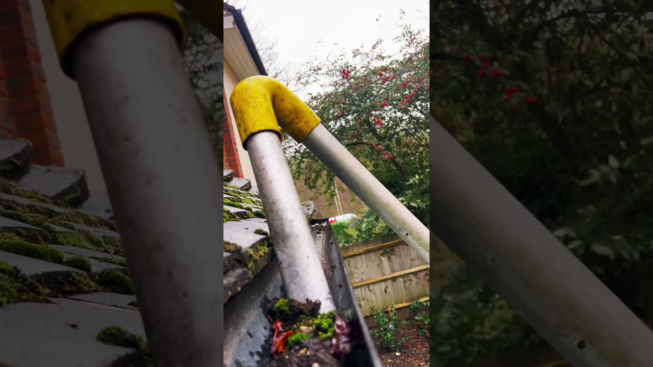 Gutter clearing in action 