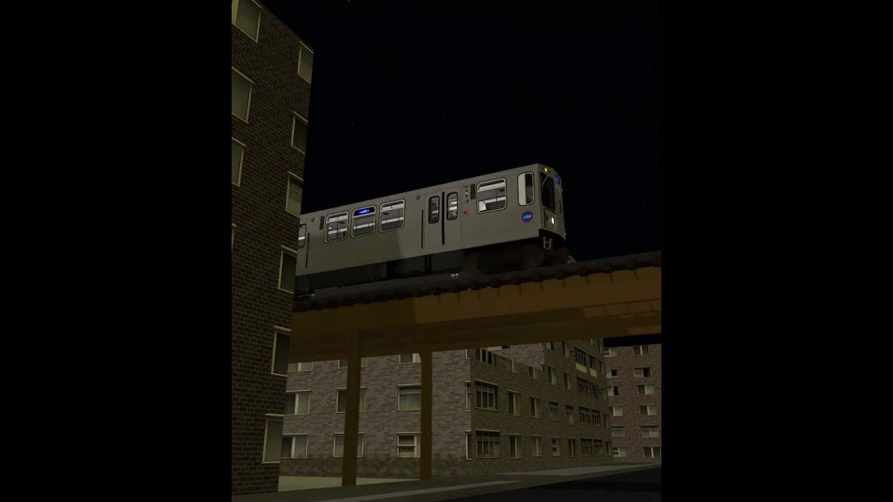 Blue Line passing along the Milwaukee Elevated #roblox #cta #railfan #softwire #ohareairport