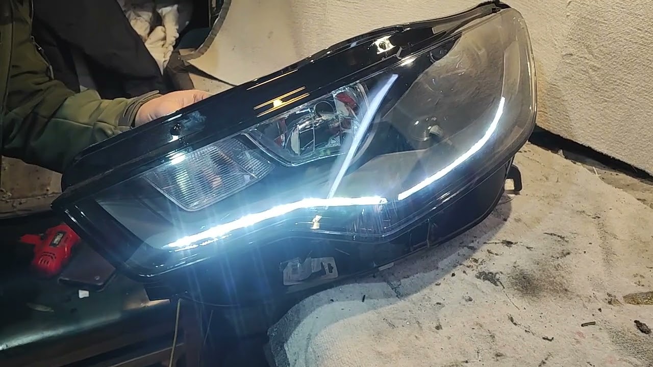 Przeróbka zwykłych lamp H7 na LED  / Laser w samochodzie audi A6 c7 e-mail motolampy@gmail.com