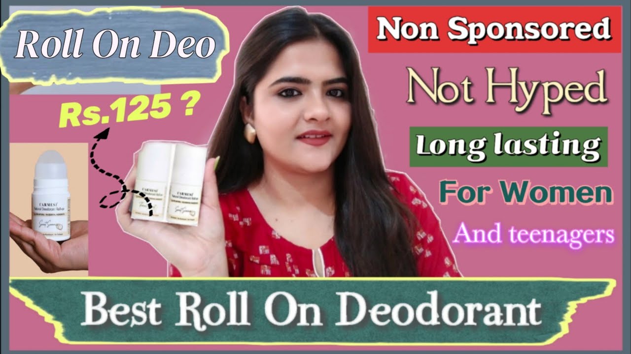 Carmesi Natural deodorant Roll on review || Best Roll On deodorant for women in india for teenagers.
