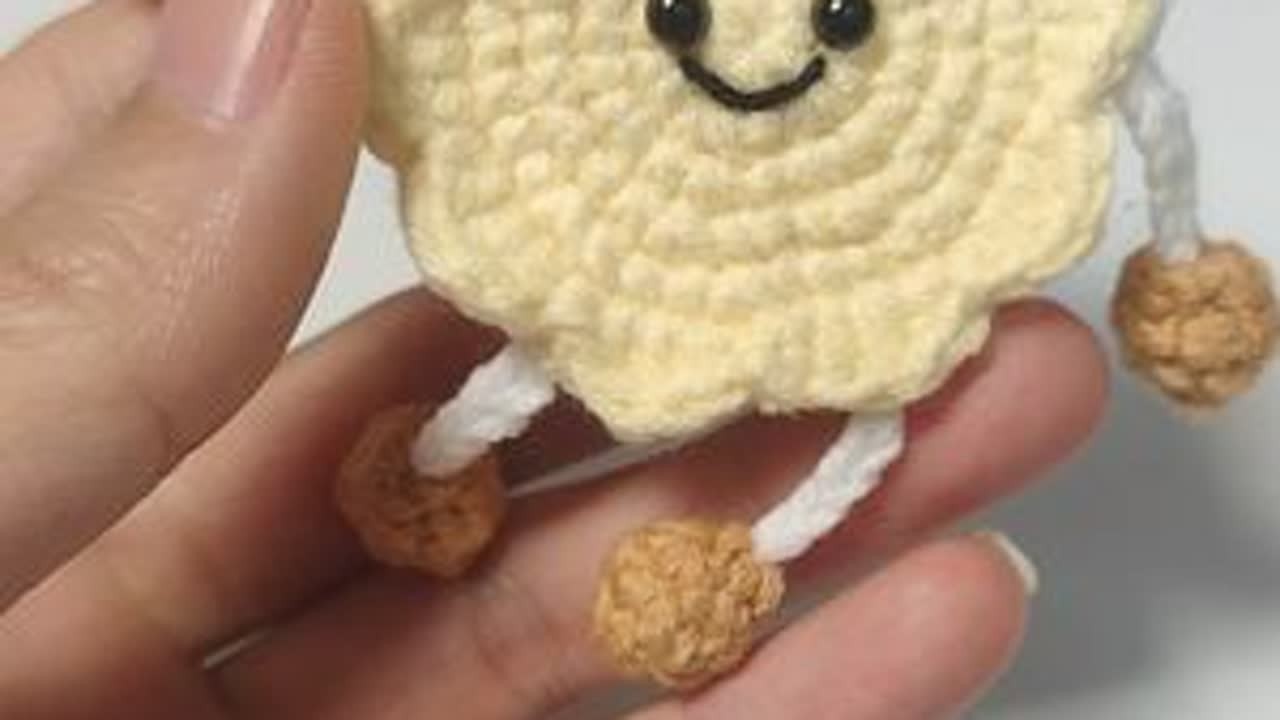 夹心饼干小挂件教程，零基础也可#毛线钩织 #挂件钩织图解 教程