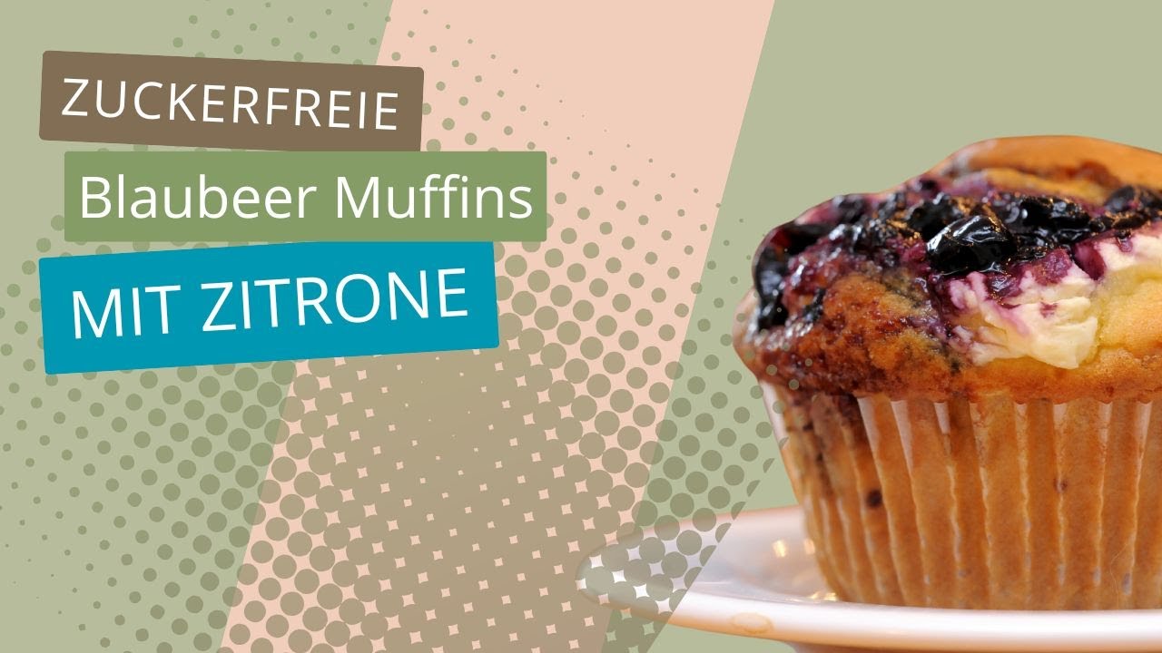 Zuckerfreie Blaubeer Muffins I Low Carb mit Zitrusnote