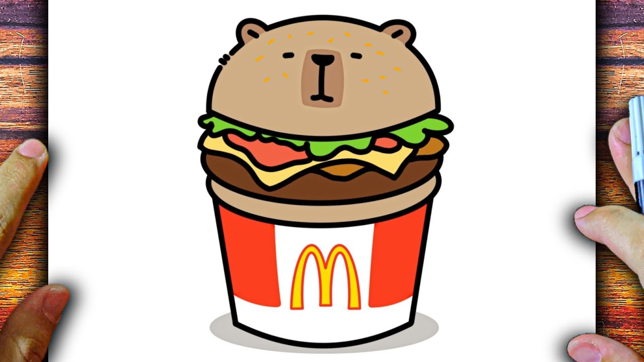 Cómo dibujar a capibara do McDonald's