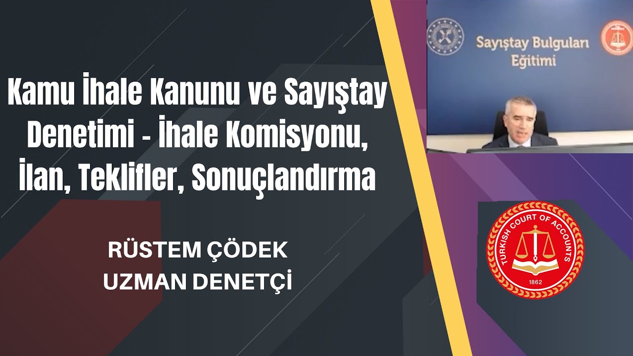 Kamu İhale Kanunu ve Sayıştay Denetimi – İhale Komisyonu, İlan, Teklifler, Sonuçlandırma
