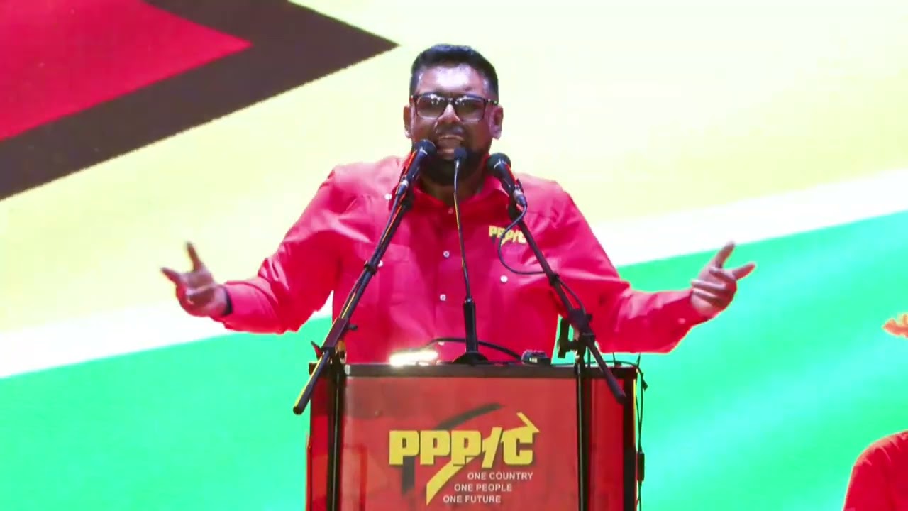 Presentation by President Dr Irfaan Ali at PPP/C 2025 Elections Campaign Rally at Linden, Region Ten