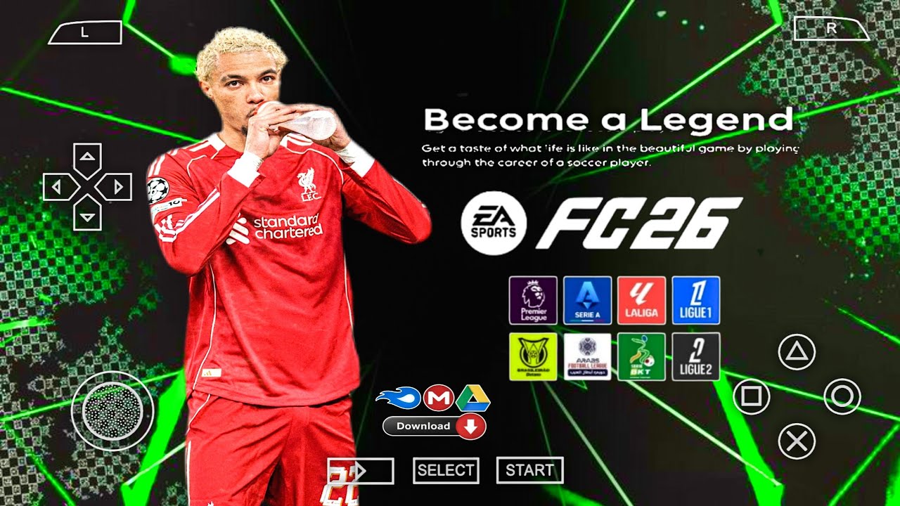 EA SPORTS FC 26 PPSSPP Android Mobile Оригинальная PS5 Камера PSP HD Лучшая графика Новые комплек...