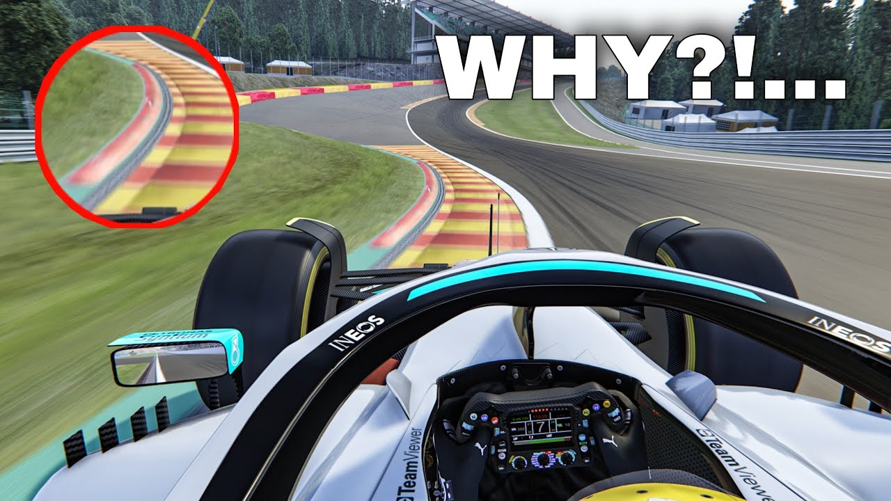 THIS SAUSAGE KERB AT EAU ROUGE IS GOING TO CAUSE A LOT OF TROUBLE....