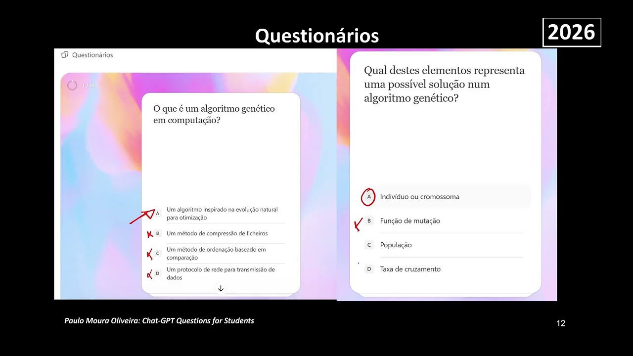 ChatGPT Questionários - Demonstração ( Em Português )