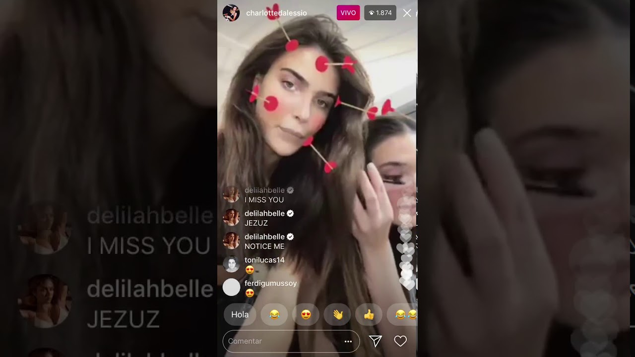 Charlotte D’Alessio and Charlotte Lawrence Instagram LiveStream