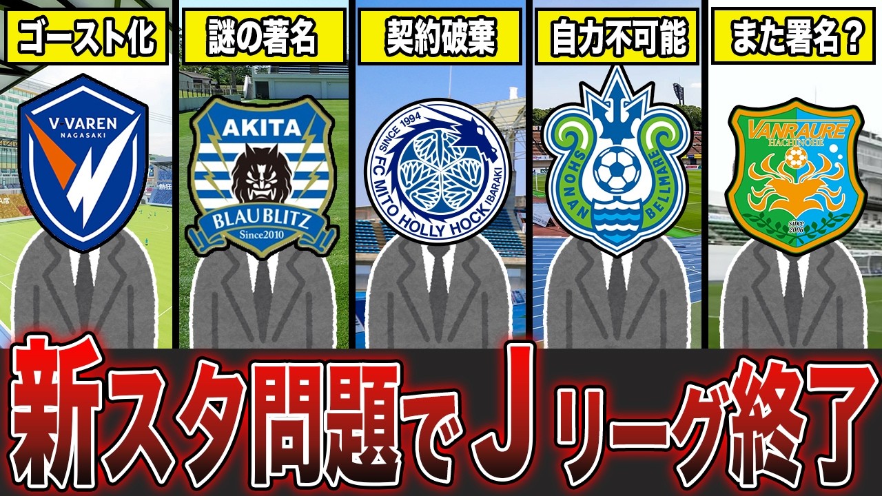 税リーグ...新スタジアム問題でやらかしたJリーグチーム【ずんだもん＆ゆっくり解説】
