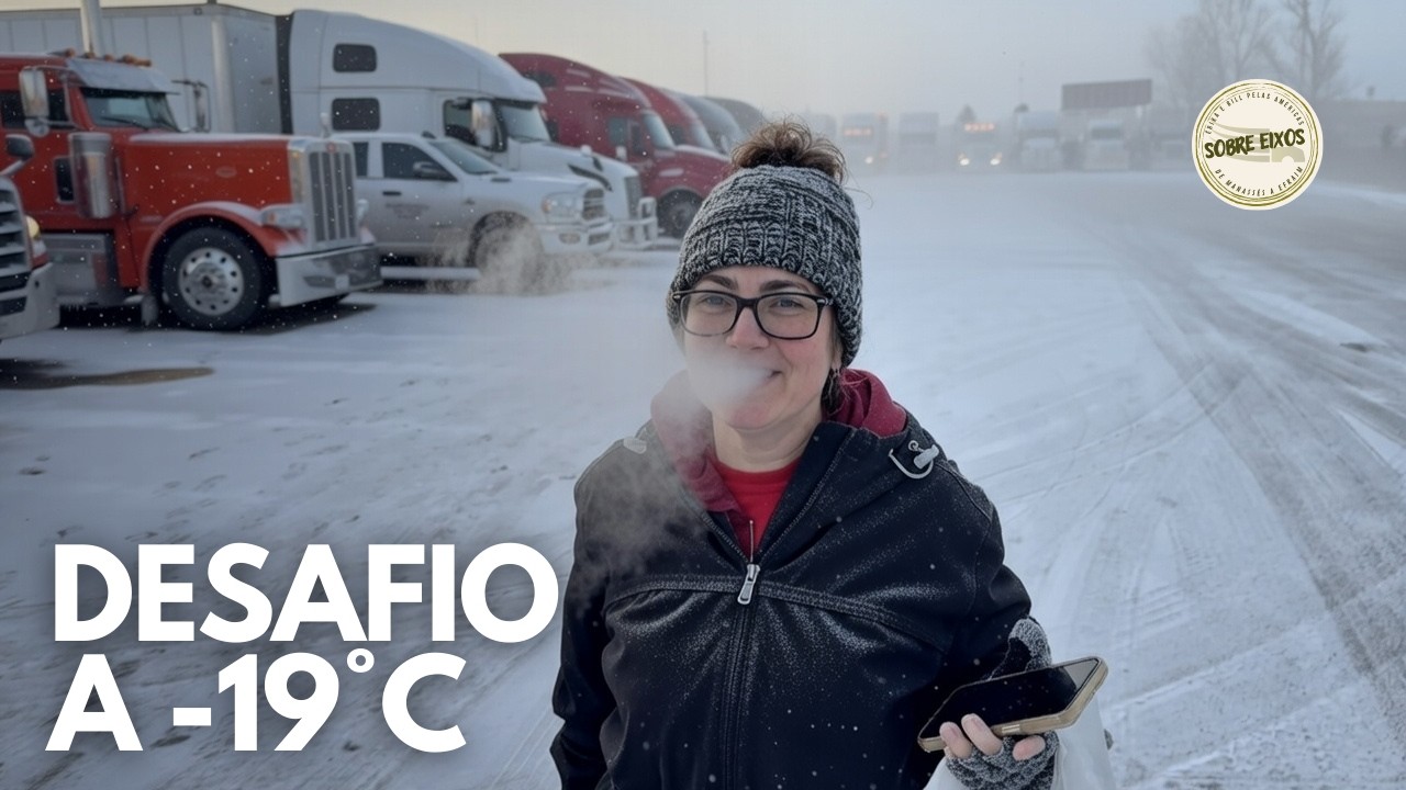 TOMANDO BANHO A -19°C NA VIDA DE CAMINHONEIRO 🚛🥶