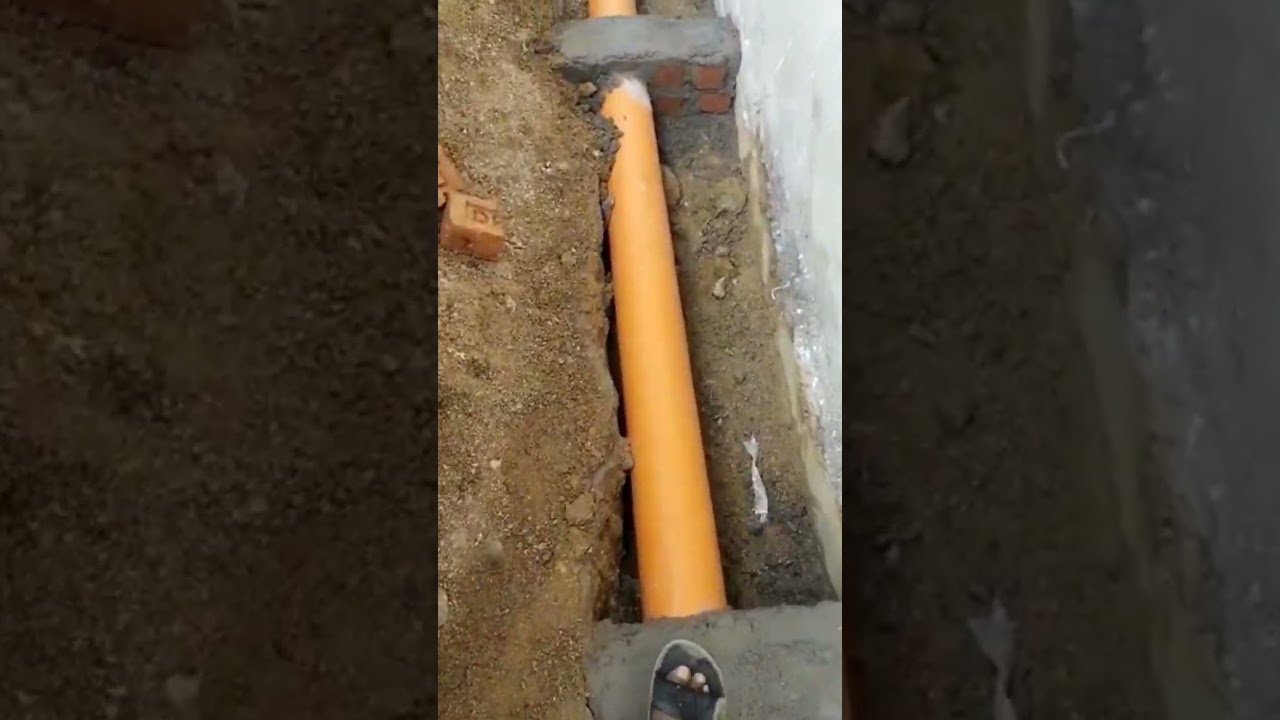 drainage pipe line fitting #plumbing #bathroom #drain