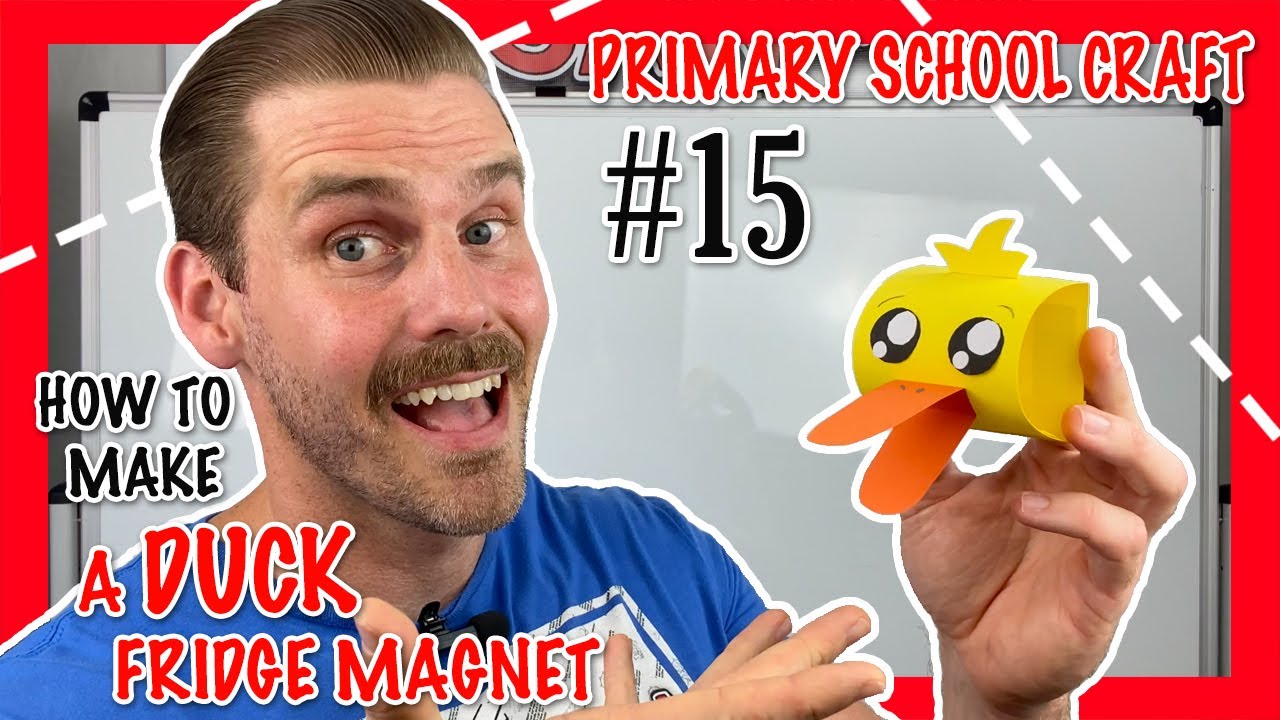 How to make A DUCK FRIDGE MAGNET - Easy PAPER CRAFT Art For Kids - Episode #15 CRAFT WITH ME!