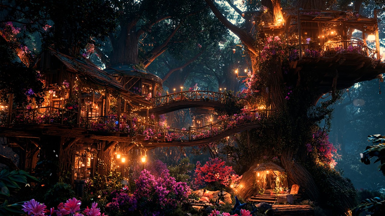 Journey the Fairy Forest Ambience | Soft Flute Music & Mystical Nature | Relieve Stress, Deep Sleep
