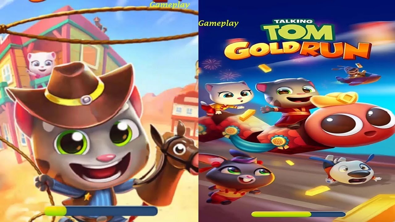 Talking Tom Gold Run old version VS Chasing for Snakes 2025 Talking Tom VS Cowboy Tom Wild West