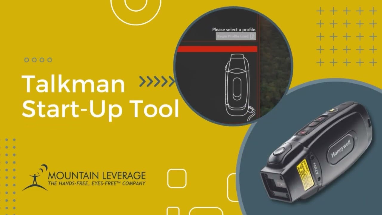 Load Device Profiles in Talkman Start-Up Tool - Honeywell Voice