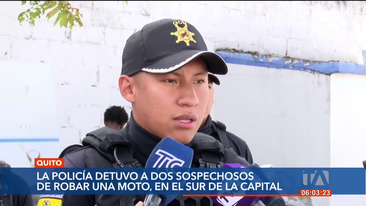 Dos personas que robaron una moto en Chilibulo, sur de Quito, fueron detenidos