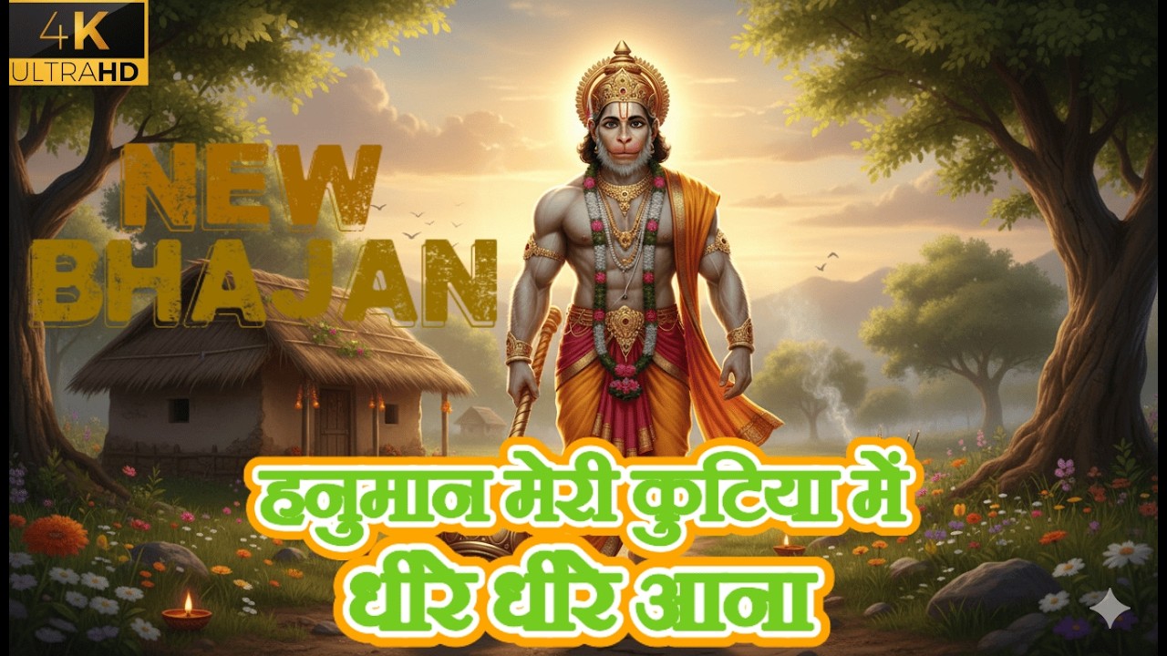 हनुमान मेरी कुटिया में धीरे धीरे आना #hanumanbhajan #bhajan #bhaktibhajan #bhajansong #jaihanuman