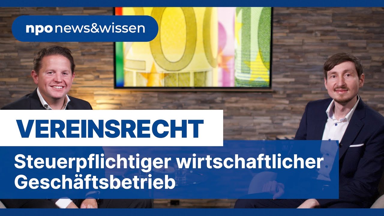 Gemeinnützige Buchhaltung: Steuerpflichtiger wirtschaftlicher Geschäftsbetrieb npo news&wissen F-19