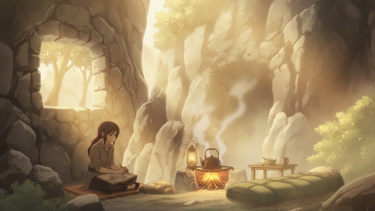 Kusum’s Cozy Life Inside the Mountain Cave |  Ghibli Dream life 