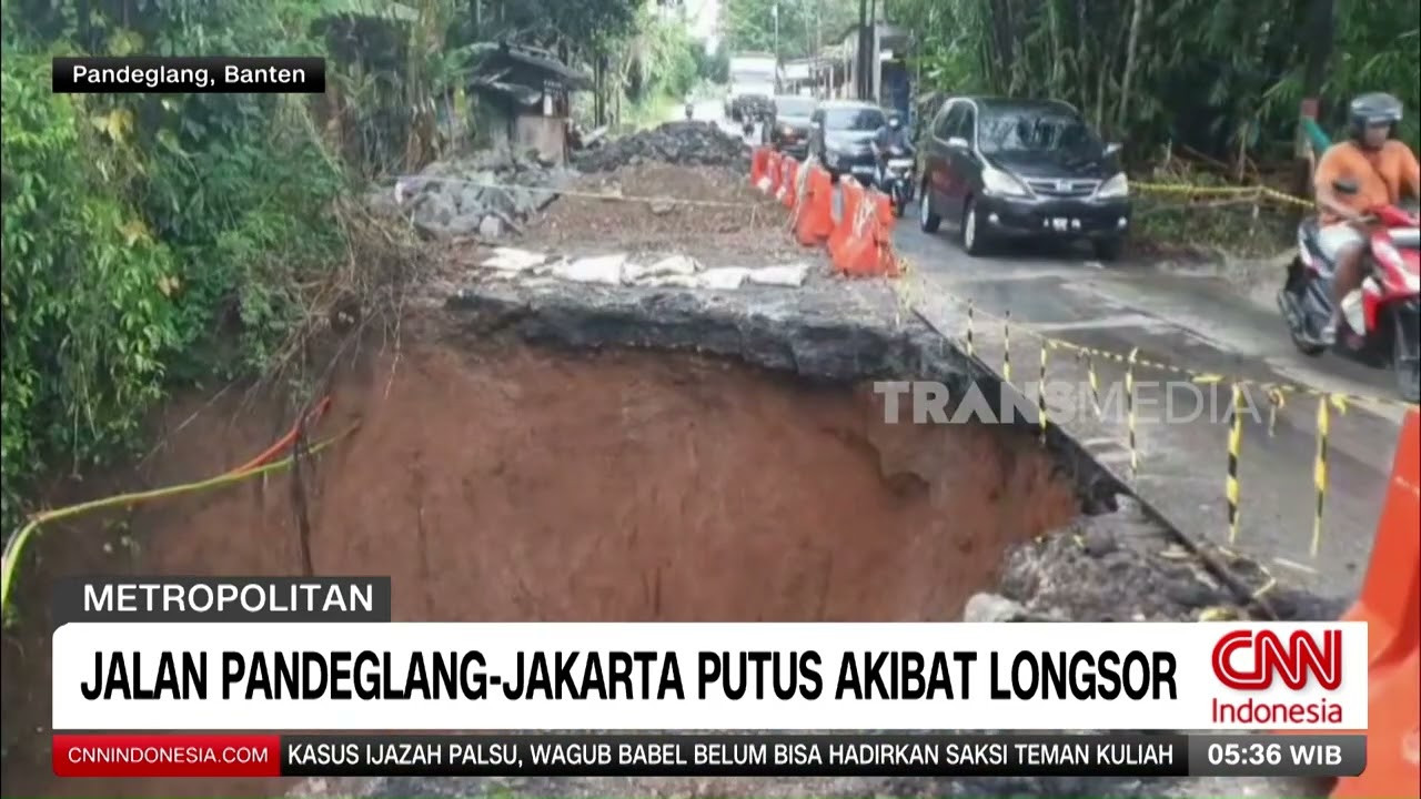 Jalan Pandeglang Jakarta Putus Akibat Longsor | REDAKSI PAGI (06/02/26)