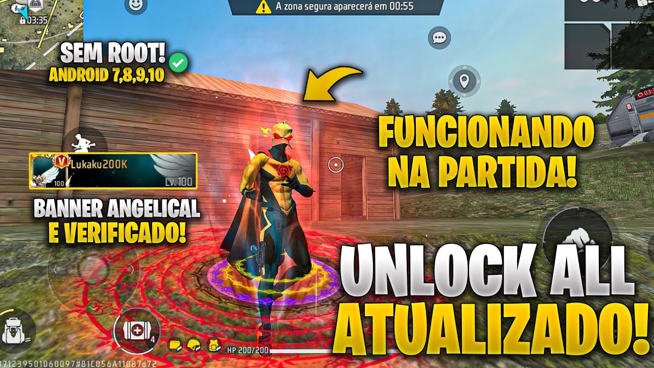 ATUALIZOU! 😱 UNLOCK ALL FUNCIONANDO NA PARTIDA, CONTANDO DANO SEM PING ALTO PARA ANDROID GR&Aacute;TIS!