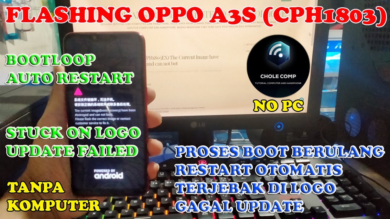 Прошивка Oppo A3S Bootloop | Застрял на логотипе / Как прошить Oppo A3S застрял логотип 2021