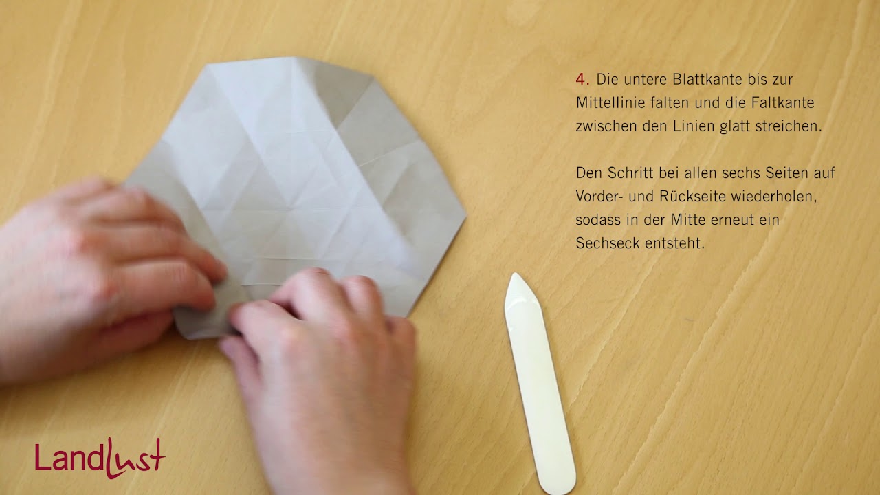 Landlust - Faltstern aus Papier basteln