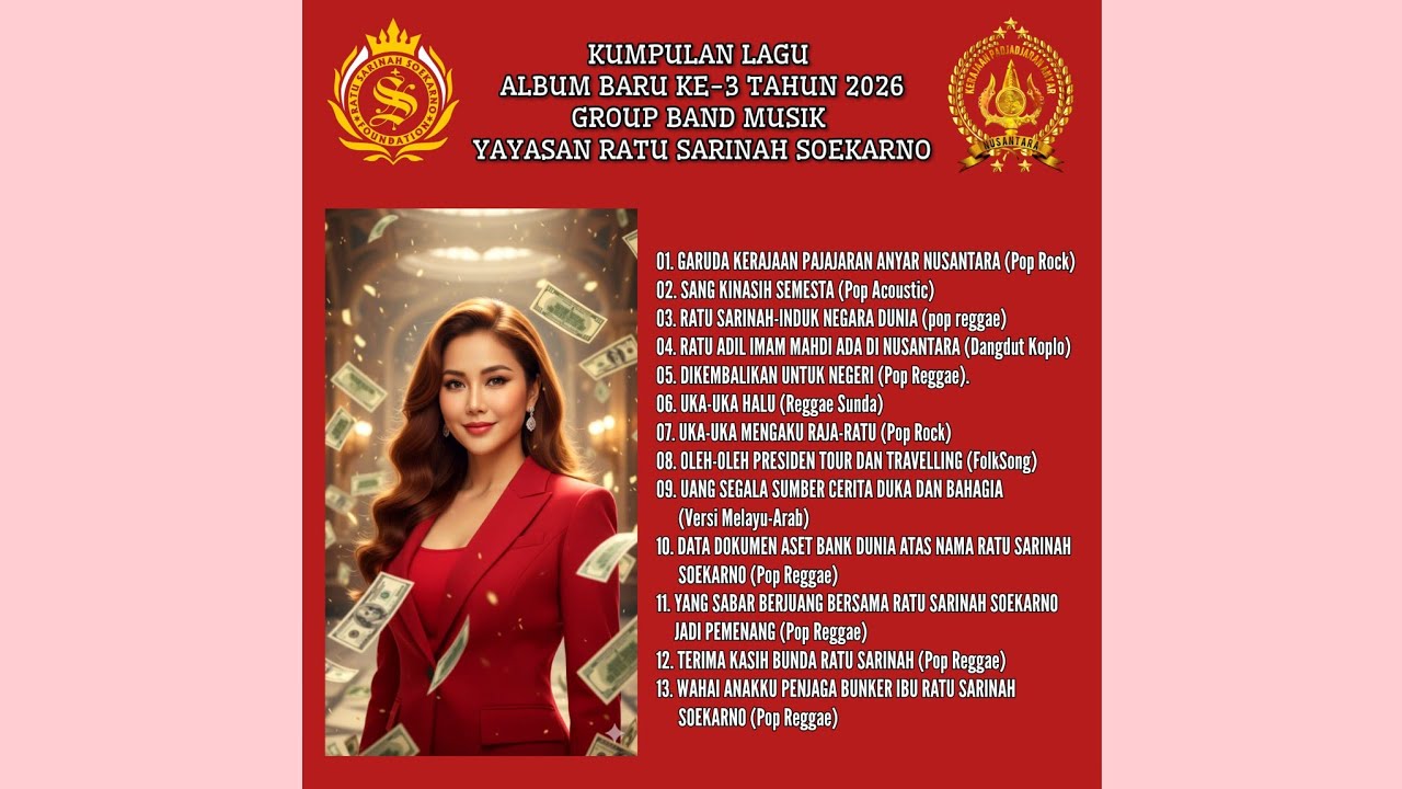 KUMPULAN LAGU (ALBUM KE-3) MUSIC YAYASAN RATU SARINAH SOEKARNO || CIPT. SARINAH WF & TIM YRSS-KPPS 