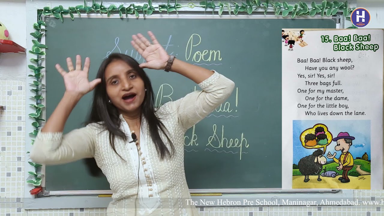 New Hebron Preschool | Nursery | Poem | Baa Baa Black Sheep | Mrs. Manisha David