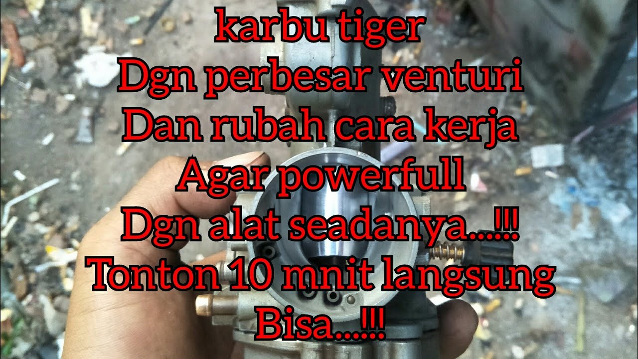 cara skep karbu tiger dan reamer karbu tiger