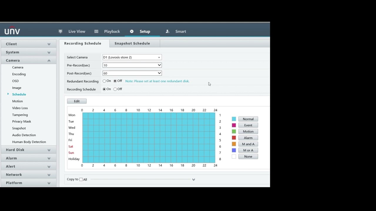 How to Enable Motion-Only Recording on UNV NVR | Uniview Surveillance Setup Guide