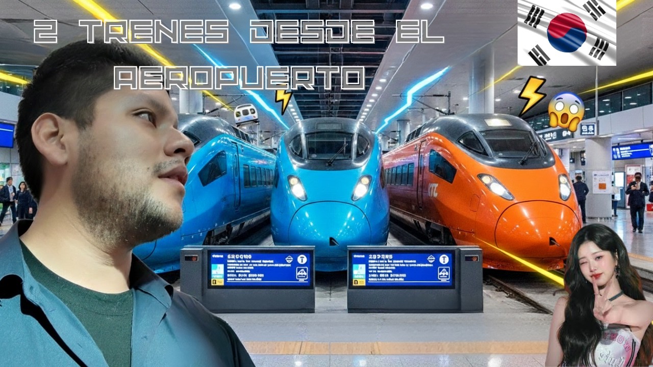 Llegué a Corea 🇰🇷 | Cómo salir del aeropuerto de Seúl en tren (Expreso vs Normal)