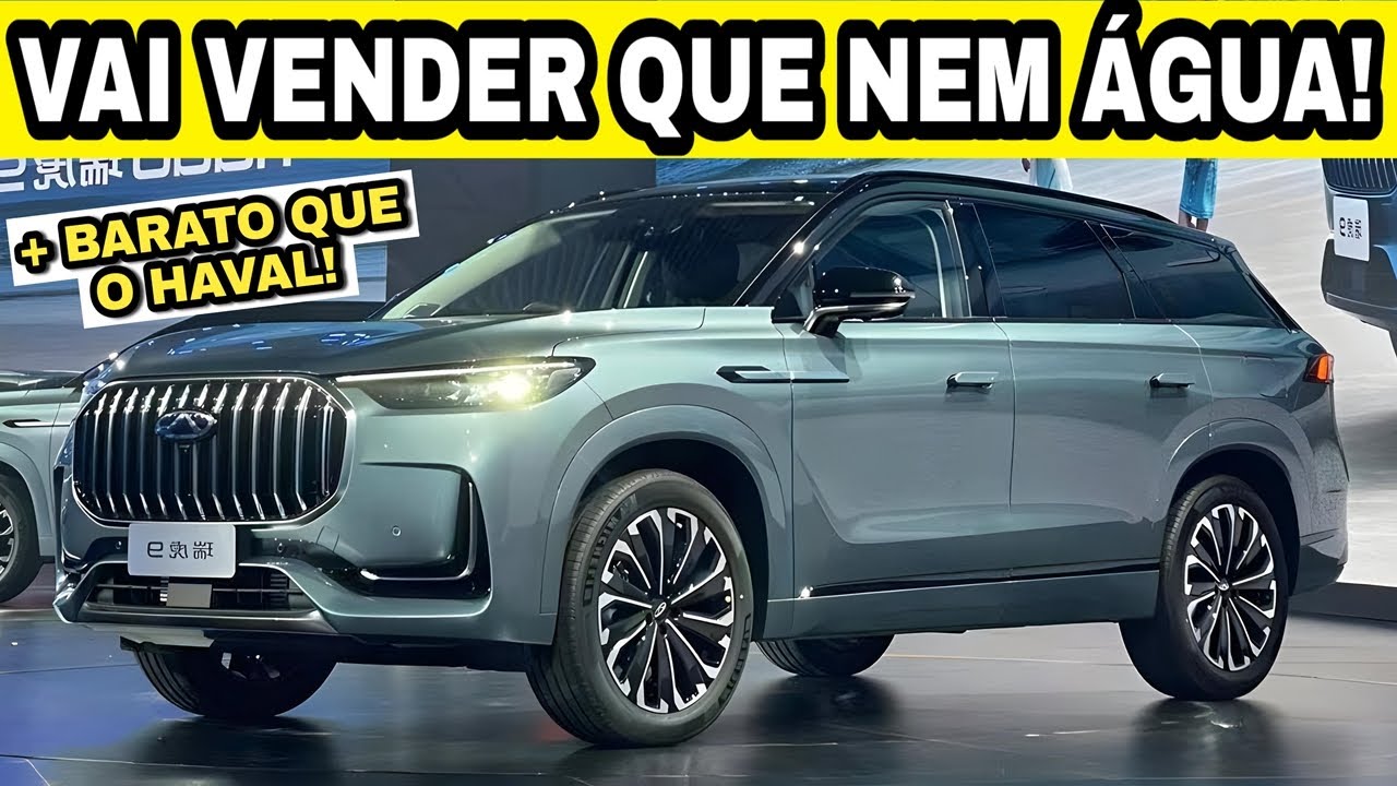 NOVO SUV BRASILEIRO RIVAL DA BYD VAI VENDER QUE NEM ÁGUA! NOVO CHERY TIGGO 9 É O MAIOR E MELHOR!