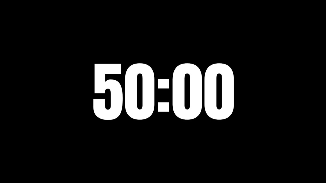 50 Minute Timer | Black Screen With Buzzer