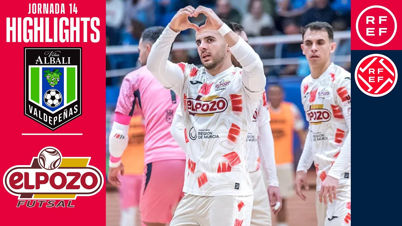 Resumen #PrimeraDivisiónFS  | Viña Albali Valdepeñas 3-5 ElPozo Murcia Costa Cálida | Jornada 14